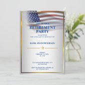 Vlag van de VS | Transparant | Gouden frame | Luxe Kaart (Staand voorkant)