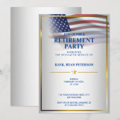 Vlag van de VS | Transparant | Gouden frame | Luxe Kaart (Voorkant / Achterkant)