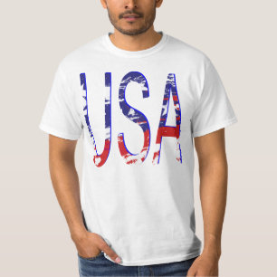 Vlag van de VS Verbazingwekkende Fab Two-Tone T-shirt