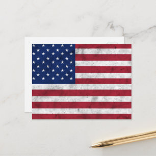 Vlag van de VS vintage rood wit blauw Amerika patr Briefkaart