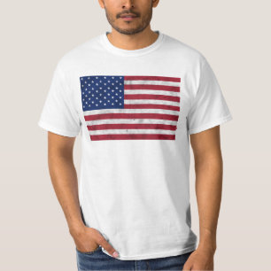 Vlag van de VS vintage rood wit blauw Amerika patr T-shirt