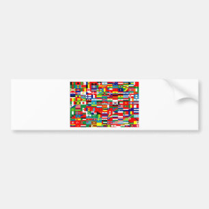 VLAG VAN DE WERELD BUMPERSTICKER