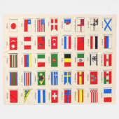 VLAG VAN DE WERELD FLEECE DEKEN (Voorkant (Horizontaal))