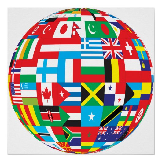 VLAG VAN DE WERELD PERFECT POSTER (Voorkant)