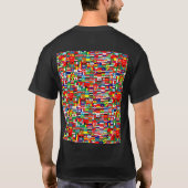 VLAG VAN DE WERELD - voor- en achtergedrukt T-shirt (Achterkant)