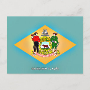 Vlag van Delaware  Briefkaart