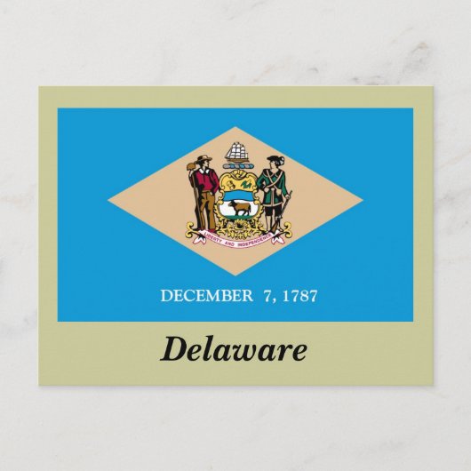 vlag van Delaware Briefkaart (Voorkant)