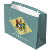 Vlag van Delaware Groot Cadeauzakje (Achterkant Gekanteld)