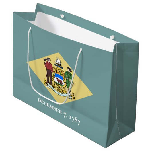 Vlag van Delaware Groot Cadeauzakje (Voorkant Gekanteld)