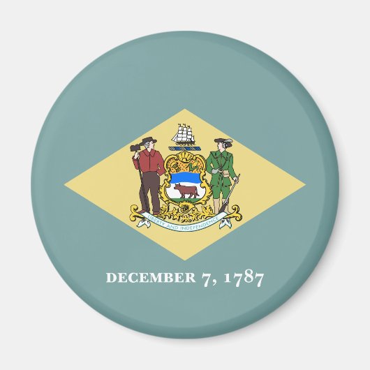 Vlag van Delaware Magneet (Voorkant)