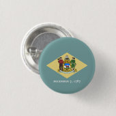 Vlag van Delaware Ronde Button 3,2 Cm (Voorkant /achterkant)