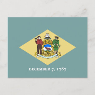 vlag van Delaware-staat Briefkaart