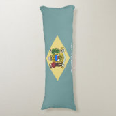 vlag van Delaware-staat Lichaamskussen (Voorkant Verticaal)