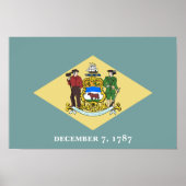 vlag van Delaware-staat Poster (Voorkant)