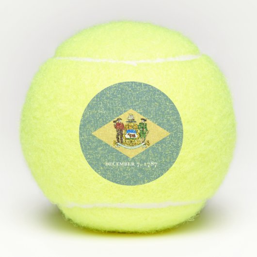 vlag van Delaware-staat Tennisballen (Voorkant)
