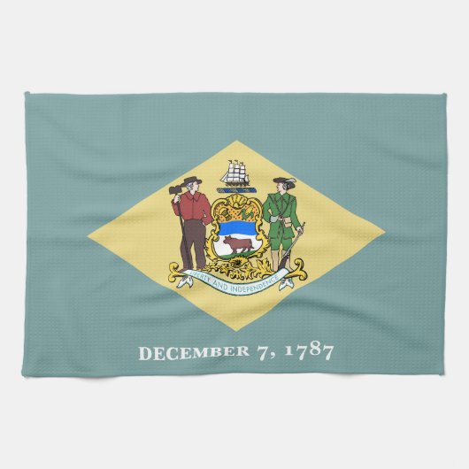 vlag van Delaware-staat Theedoek (Horizontaal)