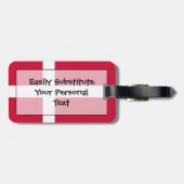 Vlag van Denemarken Easy ID Personal Bagagelabel (Achterkant horizontaal)