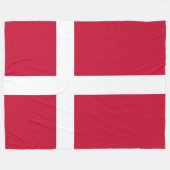 Vlag van Denemarken Fleece Deken (Voorkant (Horizontaal))