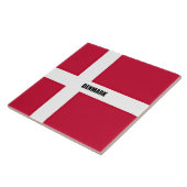 Vlag van Denemarken, gelabeld, Tegeltje (Zijkant)