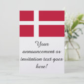 Vlag van Denemarken Kaart (Staand voorkant)