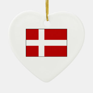 Vlag van Denemarken Keramisch Ornament