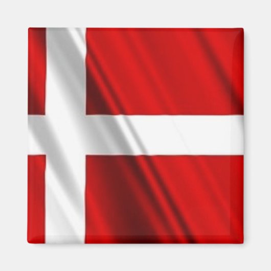 Vlag van Denemarken Magneet (Voorkant)