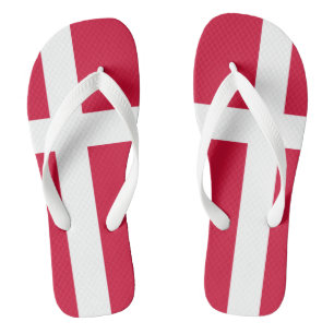 Vlag van Denemarken of Deense kleding Teenslippers