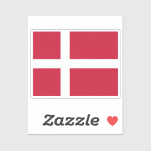 Vlag van Denemarken op maat gesneden Sticker