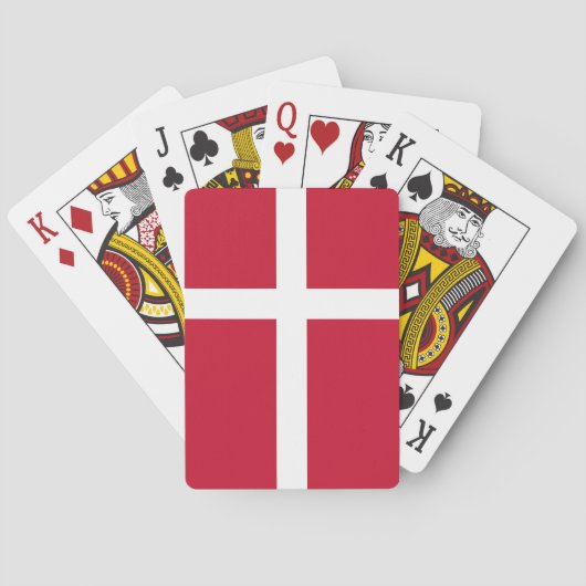 Vlag van Denemarken Pokerkaarten (Achterkant)