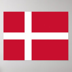 Vlag van Denemarken Poster