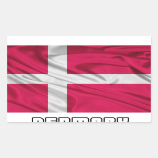 Vlag van Denemarken Rechthoekige Sticker