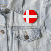 Vlag van Denemarken Ronde Button 5,7 Cm (In situ)
