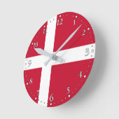 Vlag van Denemarken Ronde Klok (Hoek)