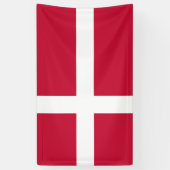 Vlag van Denemarken Spandoek (Verticaal)
