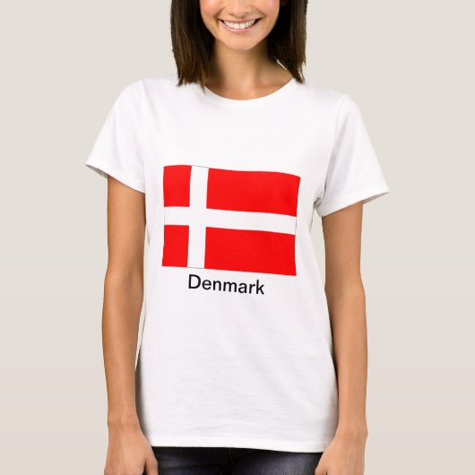Vlag van Denemarken T-shirt (Voorkant)