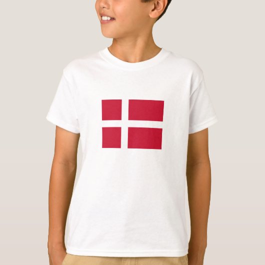 Vlag van Denemarken T-shirt (Voorkant)
