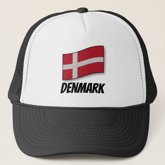 Vlag van Denemarken Trucker Pet (Voorkant)