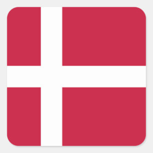 Vlag van Denemarken Vierkante Sticker