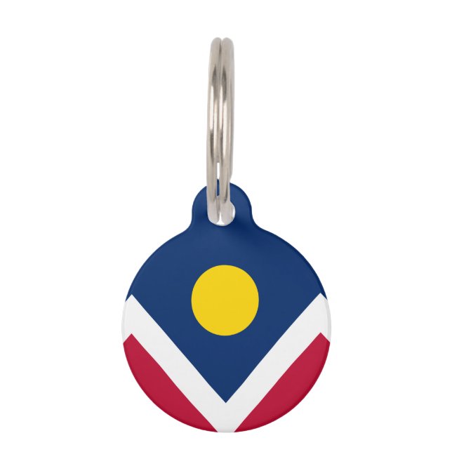 Vlag van Denver, Colorado Huisdierpenning (Voorkant)
