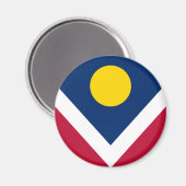 Vlag van Denver, Colorado Magneet (Voorkant / Achterkant)