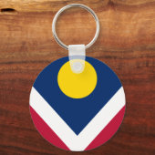 Vlag van Denver, Colorado Sleutelhanger (Achterkant)