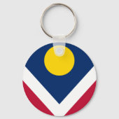 Vlag van Denver, Colorado Sleutelhanger (Achterkant)