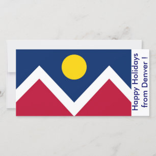Vlag van Denver, Prettige Feestdagen vanuit Denver Feestdagenkaart