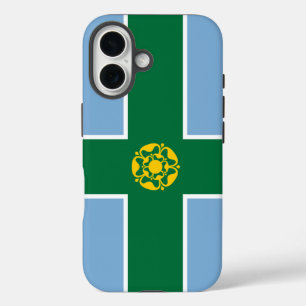 Vlag van Derbyshire iPhone 16 Hoesje