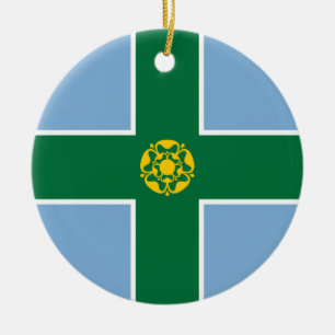 Vlag van Derbyshire (County of England, Verenigd K Keramisch Ornament