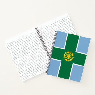 Vlag van Derbyshire (County of England, Verenigd K Notitieboek
