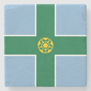 Vlag van Derbyshire (County of England, Verenigd K Stenen Onderzetter