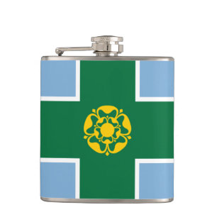 Vlag van Derbyshire Hip Flask Heupfles