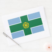 Vlag van Derbyshire Rechthoekige Sticker (Envelop)