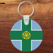 Vlag van Derbyshire Sleutelhanger (Voorkant)